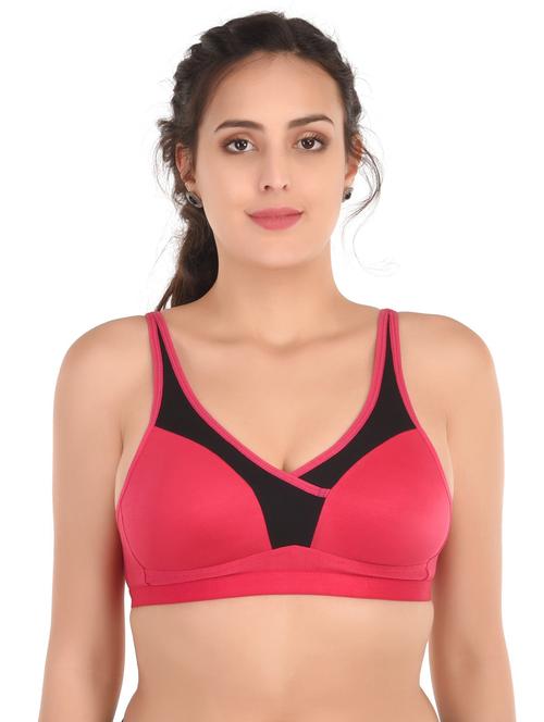 pink nylon sports bra - 20008565 - Very Small Image - 1