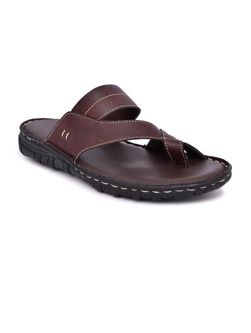 brown synthetic slip on sandals - 20008682 - Very Small Image - 1