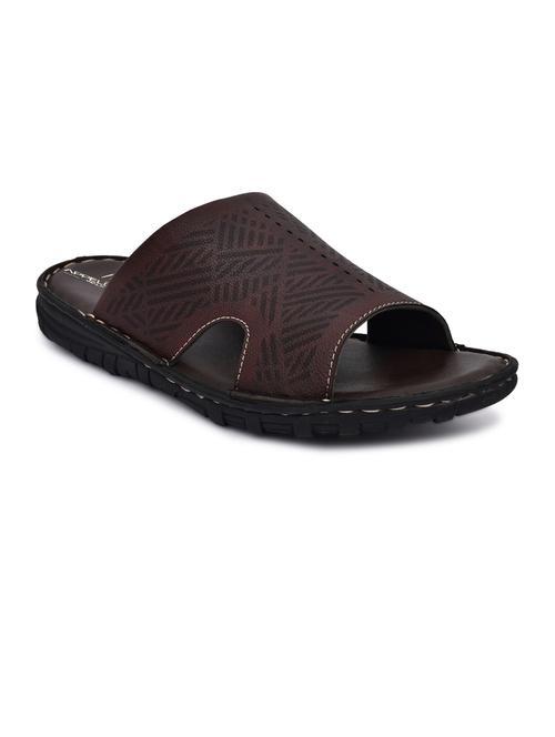 brown synthetic slip on sandals - 20008691 - Very Small Image - 1