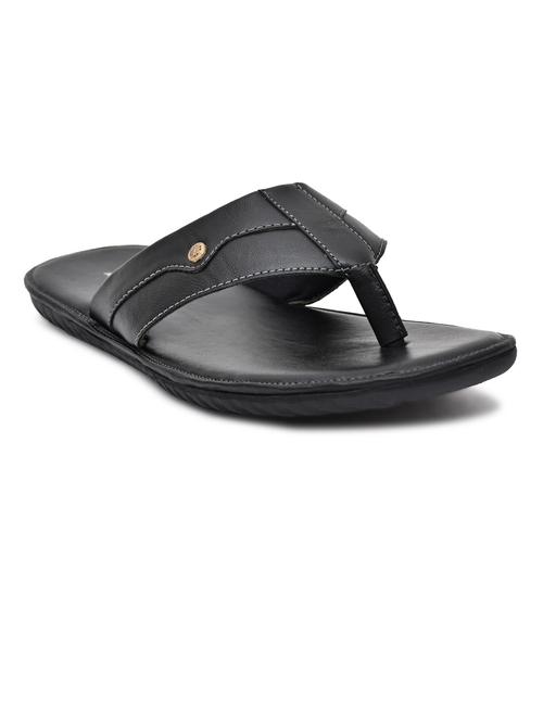 black pu toe separator slippers - 20008706 - Very Small Image - 1