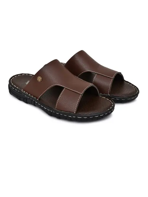 brown synthetic slip on sandals - 20008724 - Very Small Image - 1