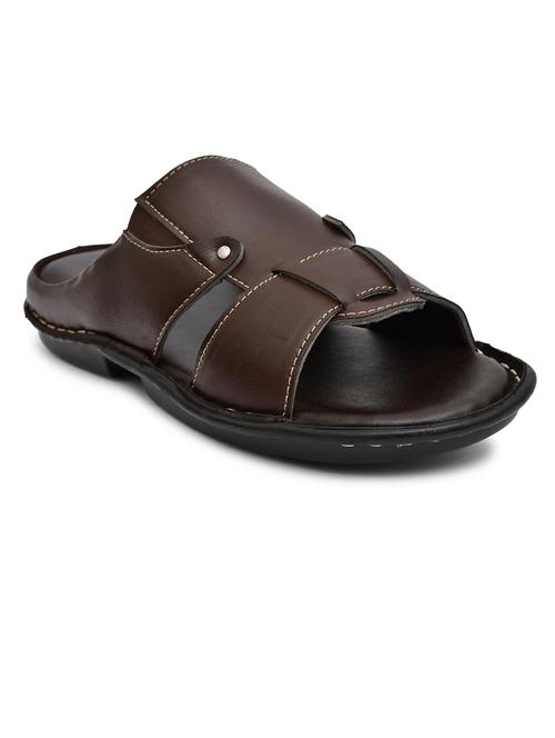 brown synthetic slip on sandals - 20008734 - Very Small Image - 1