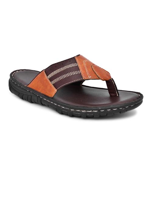 tan pu toe separator slippers - 20008746 - Very Small Image - 1