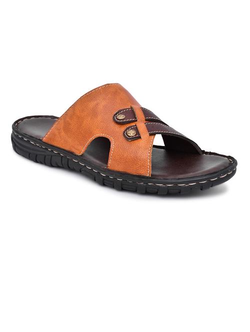 tan synthetic slip on sandals - 20008747 - Very Small Image - 1