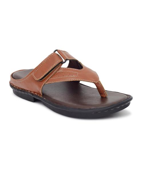 tan pu toe separator slippers - 20008757 - Very Small Image - 1