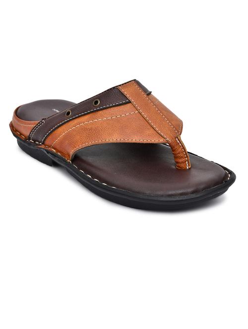 tan pu toe separator slippers - 20008759 - Very Small Image - 1