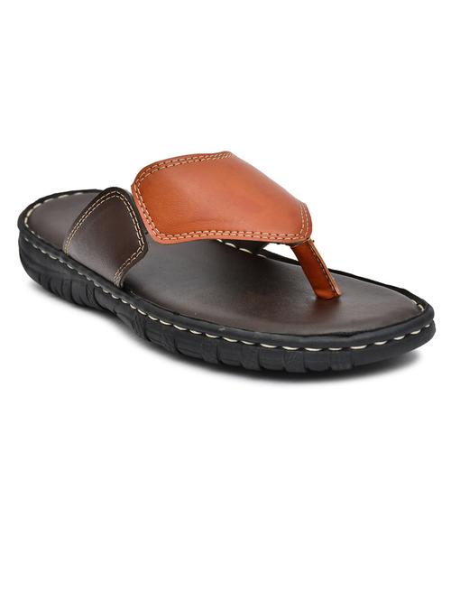 tan pu toe separator slippers - 20008780 - Very Small Image - 1