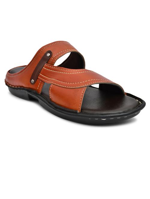 tan synthetic slip on sandals - 20008782 - Very Small Image - 1