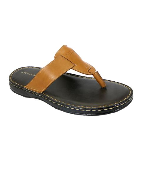 tan pu toe separator slippers - 20008789 - Very Small Image - 1