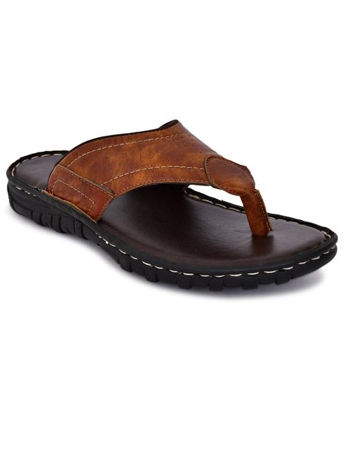 tan pu toe separator slippers - 20008798 - Very Small Image - 1