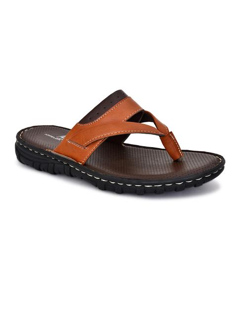 tan pu toe separator slippers - 20008803 - Very Small Image - 1