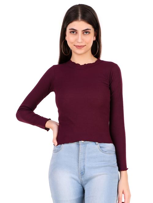 women's straight high neck top - 20009187 - Very Small Image - 1
