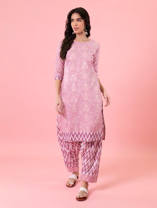 women printed kurta salwar set - 20013013 - Very Small Image - 1