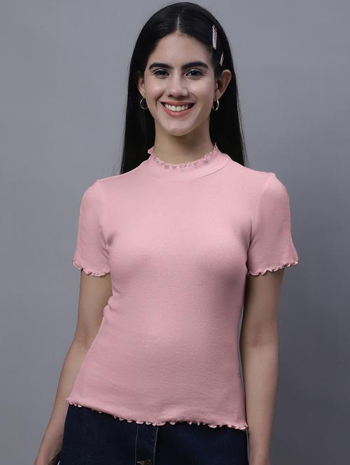 women solid cotton regular top - 20013042 - Very Small Image - 1