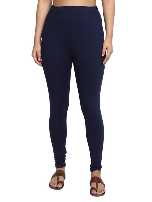 blue cotton regular churidar - 20013064 - Very Small Image - 1