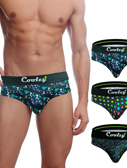 pack of 3 printed hipster briefs - 20013538 - Very Small Image - 1