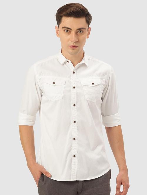 mens solid casual shirt - 20014224 - Very Small Image - 1