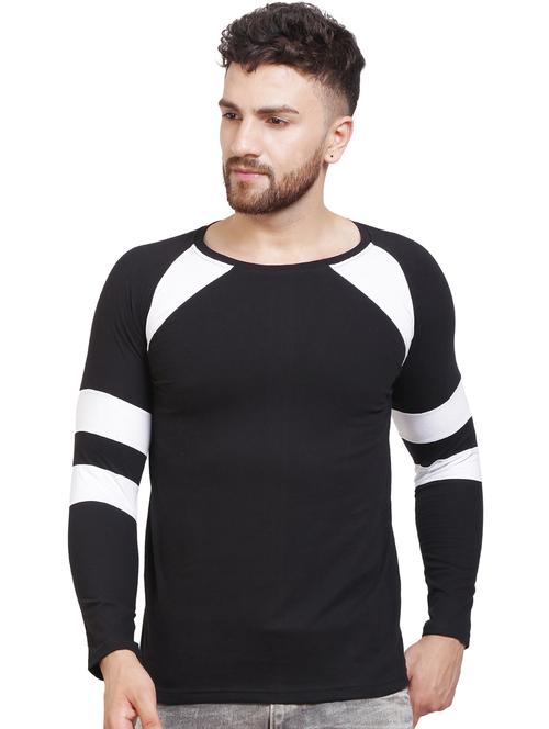 solids round neck ranglan t-shirt - 20014379 - Very Small Image - 1