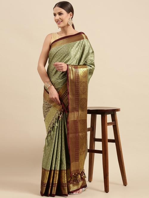 women's self design multi colored saree - 20014515 - Very Small Image - 1