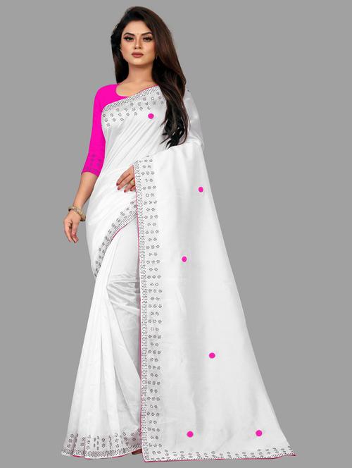 women's bordered royal blue colored saree - 20014594 - Very Small Image - 1