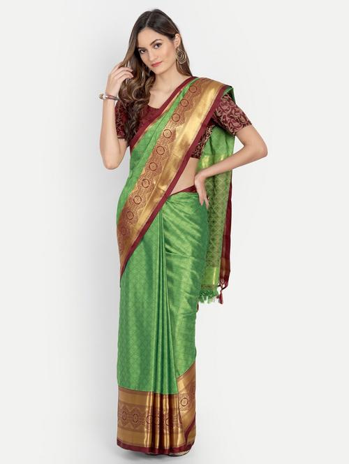 women's banarasi saree - 20014849 - Very Small Image - 1