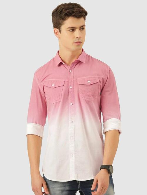 mens ombre casual shirt - 20015858 - Very Small Image - 1