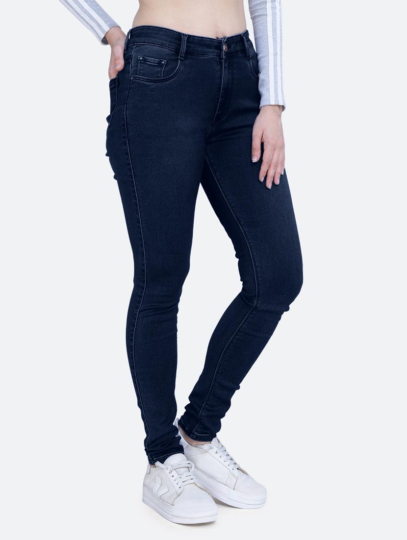 women's plain slim fit jeans - 20017549 - Standard Image - 2