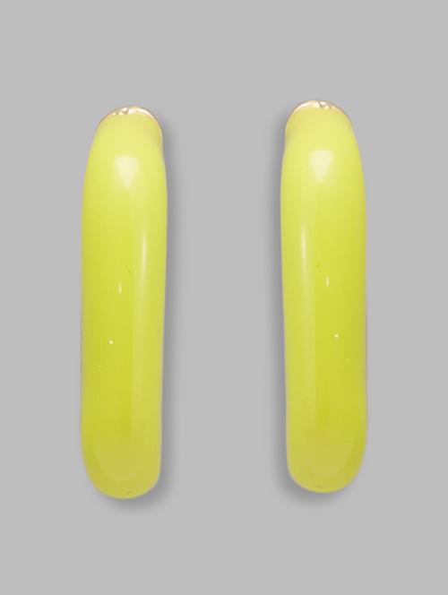 yellow alloy hoop earring - 20017743 - Very Small Image - 1