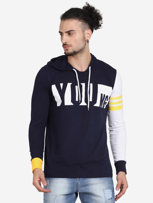 men color block long sleeve t-shirt - 20018060 - Very Small Image - 1