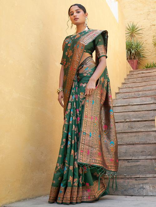 women's banarasi saree - 20018688 - Very Small Image - 1