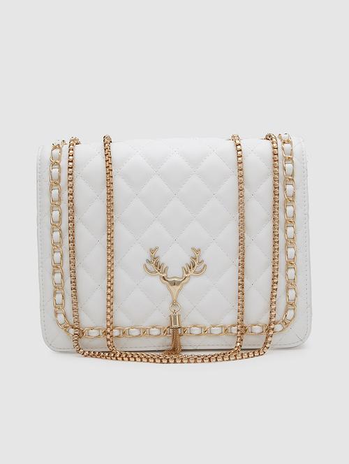 white pu regular sling bag - 20018895 - Very Small Image - 1