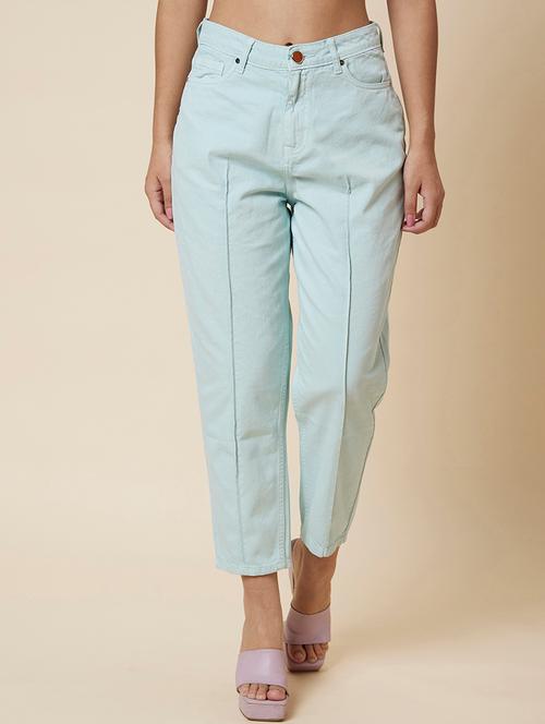 women's plain mom fit jeans - 20018989 - Very Small Image - 1