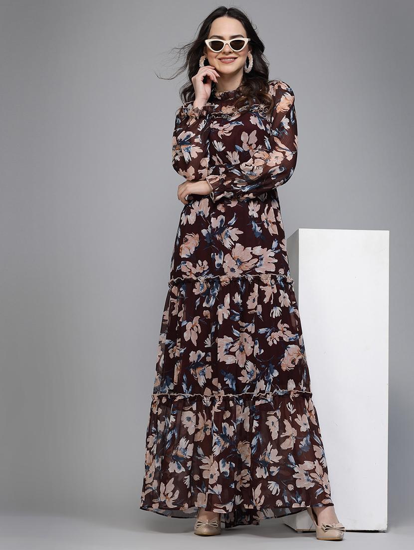 women's fit & flare floral dress - 20019291 - Standard Image - 4