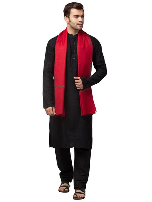 tweedle self design men shawl - 20020242 - Very Small Image - 1