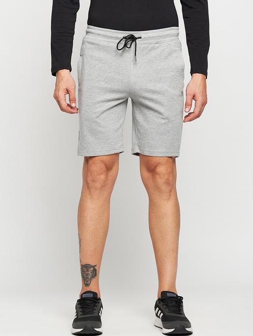 grey cotton blend shorts - 20022088 - Very Small Image - 1