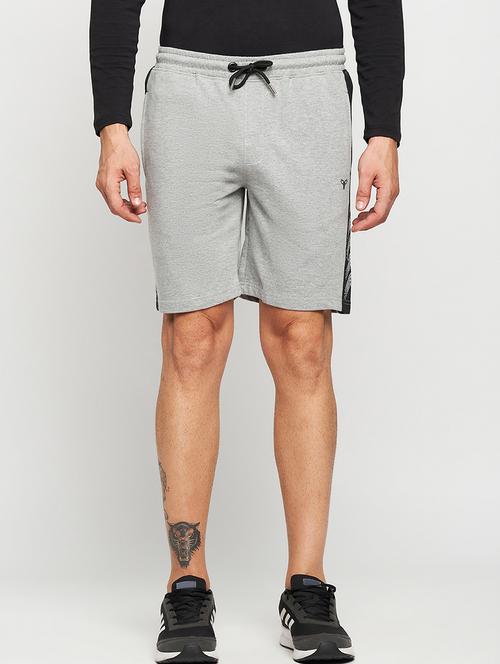 grey cotton blend shorts - 20022090 - Very Small Image - 1