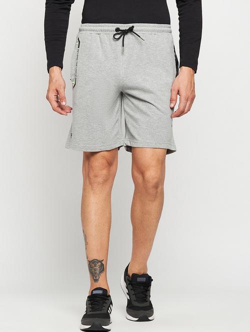 grey cotton blend shorts - 20022098 - Very Small Image - 1