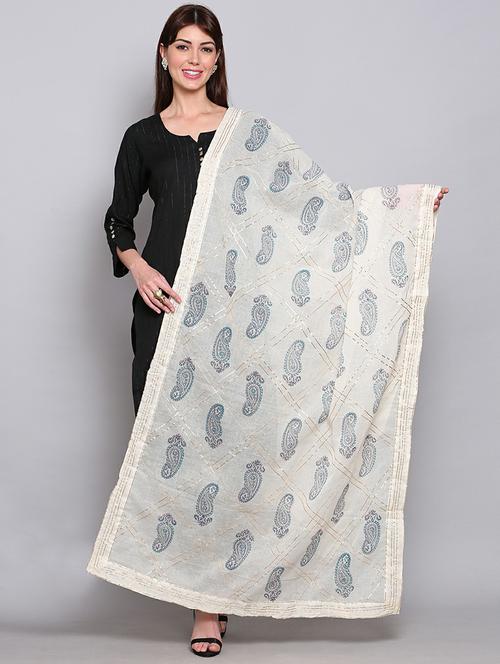 block print dupatta  - 20022435 - Very Small Image - 1