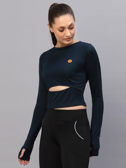 women's crop crew neck top - 20022886 - Very Small Image - 1