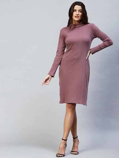women's bodycon solid dress - 20022976 - Very Small Image - 1