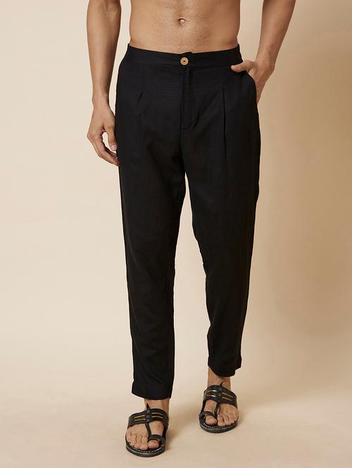 men black cotton pyjama - 20023036 - Very Small Image - 1