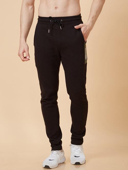 men black cotton joggers - 20023801 - Very Small Image - 1