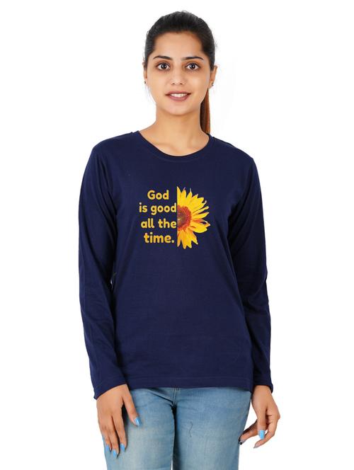 women's front print round neck t-shirt - 20024573 - Very Small Image - 1