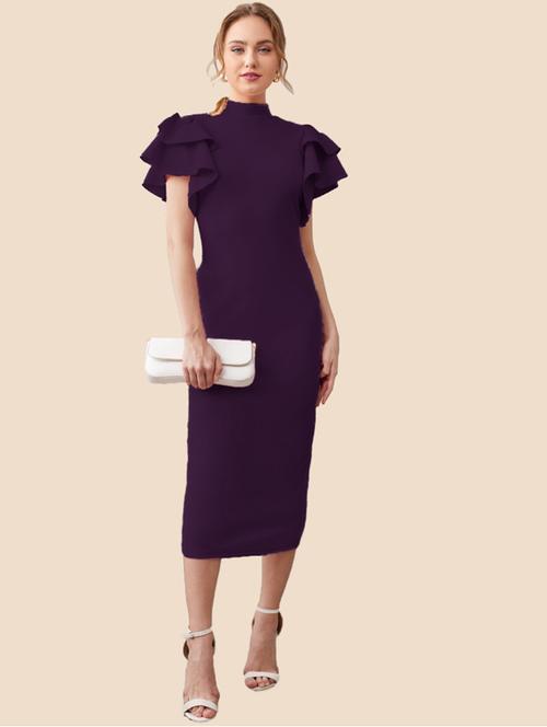 women's bodycon solid dress - 20025974 - Very Small Image - 1