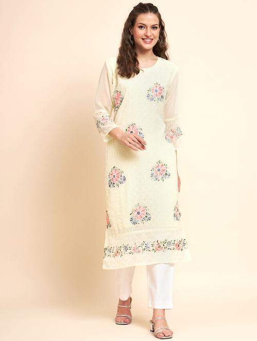 women's straight kurta - 20026453 - Very Small Image - 1