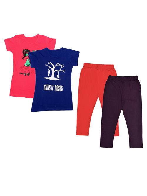 pack of 4 girls nightwear set - 20027488 - Very Small Image - 1