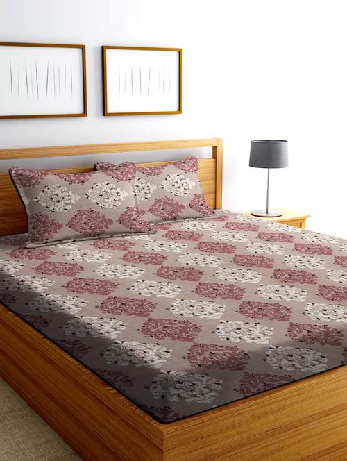 double queen bedsheet with 2 pillow covers - 20029424 - Very Small Image - 1