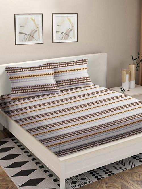 double queen bedsheet with 2 pillow covers - 20029464 - Very Small Image - 1