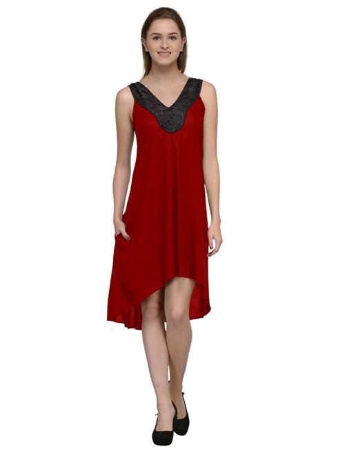 women's high low knee length dress - 20032213 - Very Small Image - 1