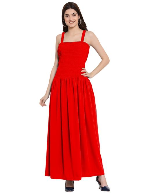 women's fit & flare solid dress - 20032400 - Very Small Image - 1